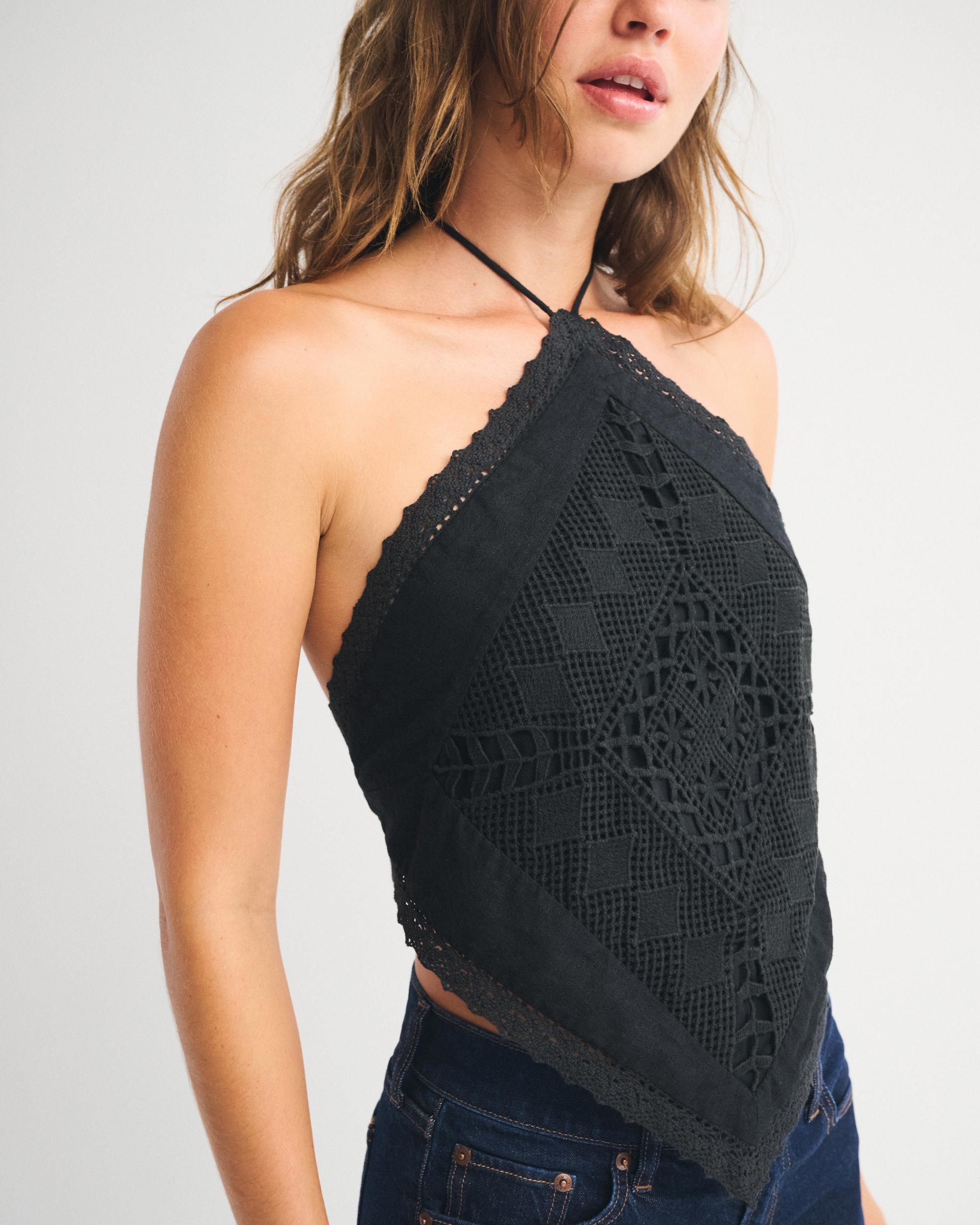 Linen-Blend Bandana Top Product Image