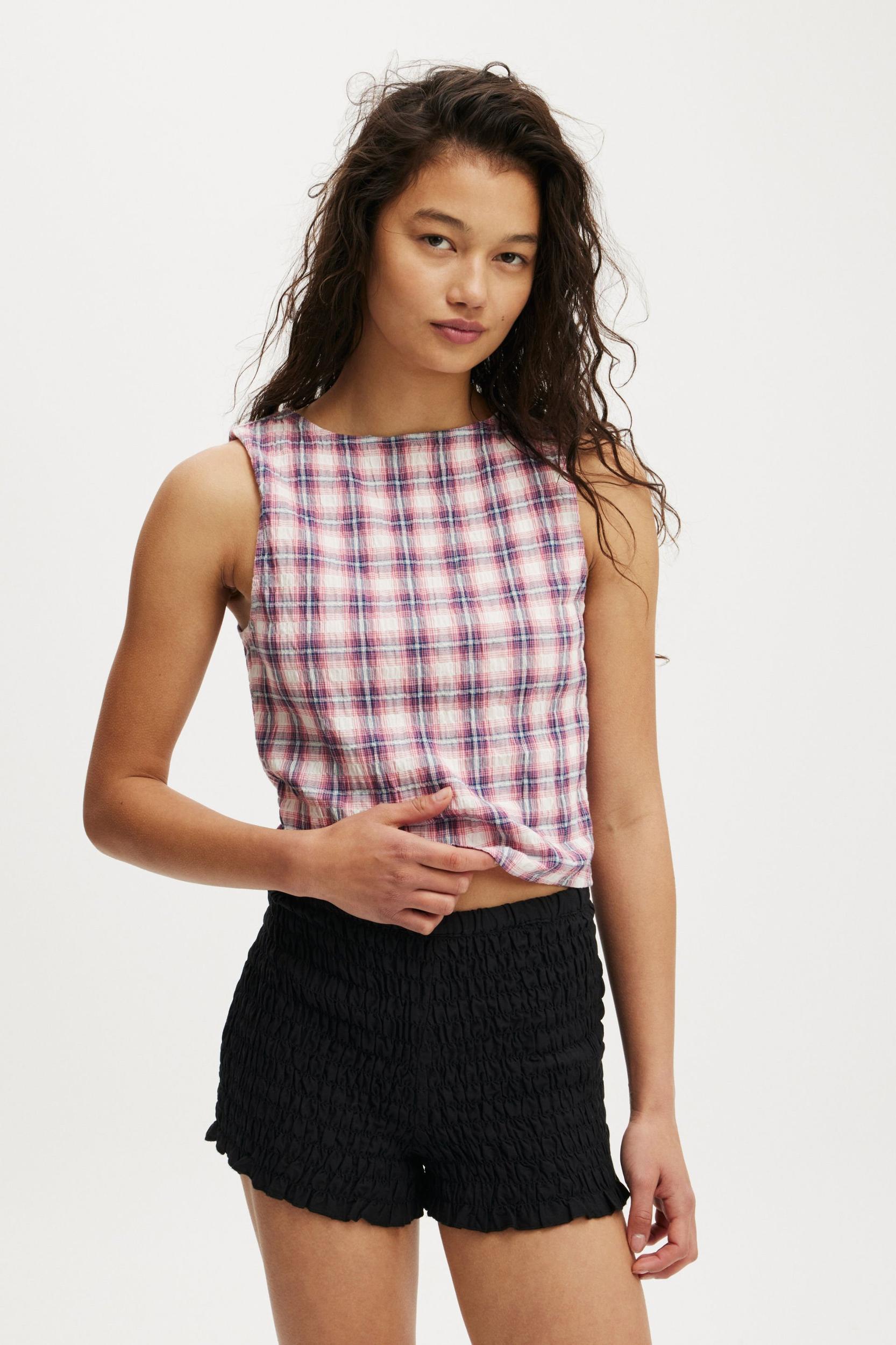 Alina Shirred Boat Neck Top Product Image