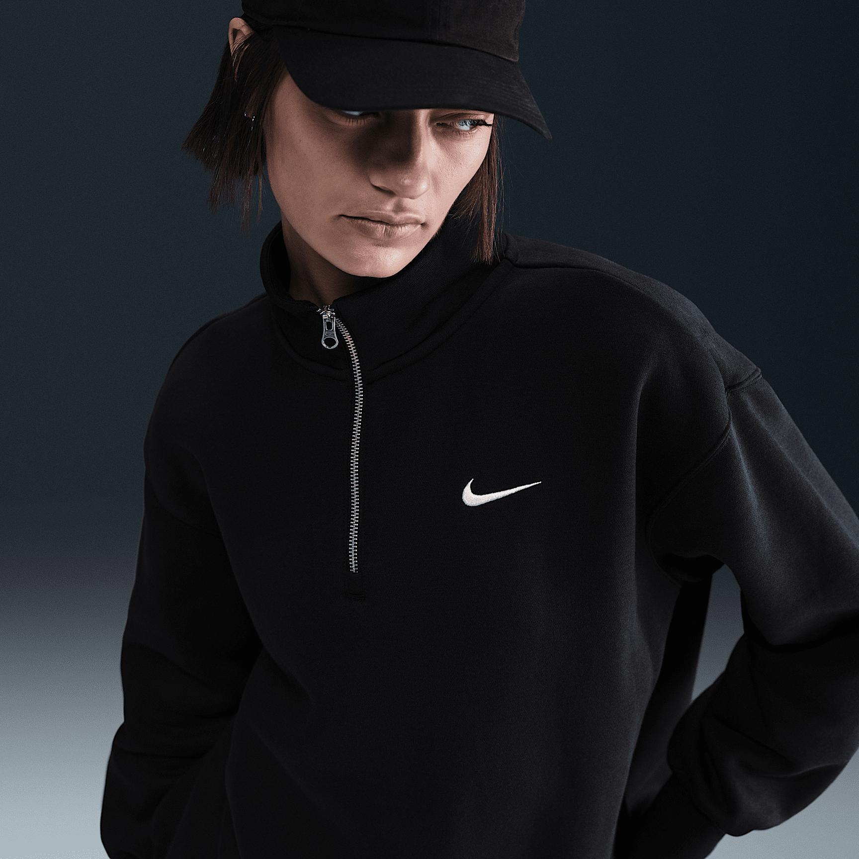 Nike Womens Sportswear Phoenix Fleece Oversized Quarter-Zip Sweatshirt Product Image