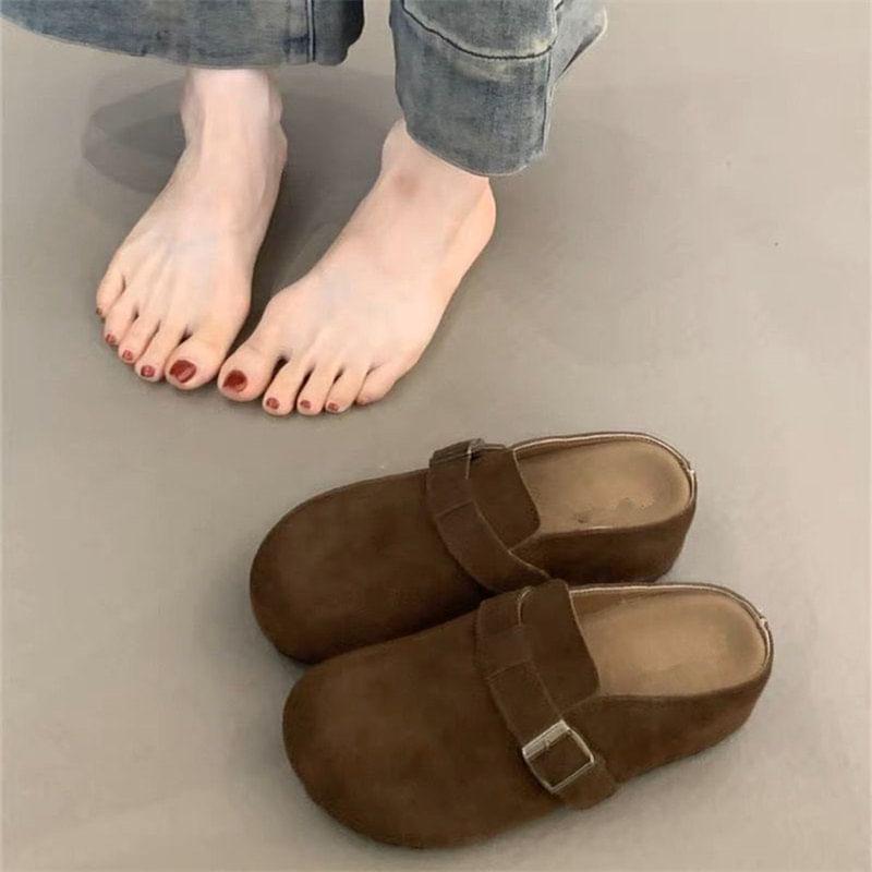 Buckled Plain Mules Product Image