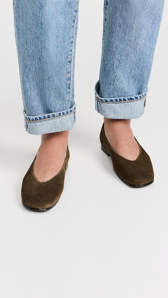 CO Ruched Square Toe Flats | Shopbop Product Image