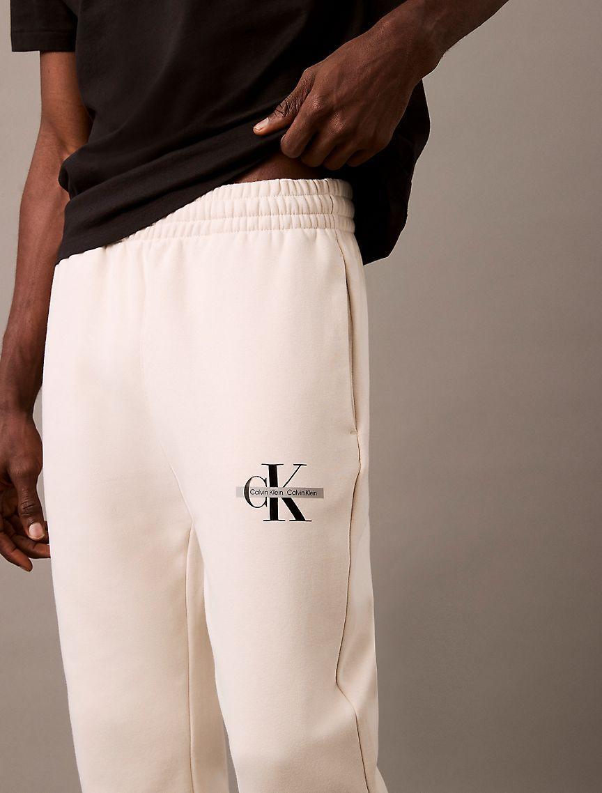 Calvin Klein Mens Archive Logo Fleece Jogger - Red - XS Product Image