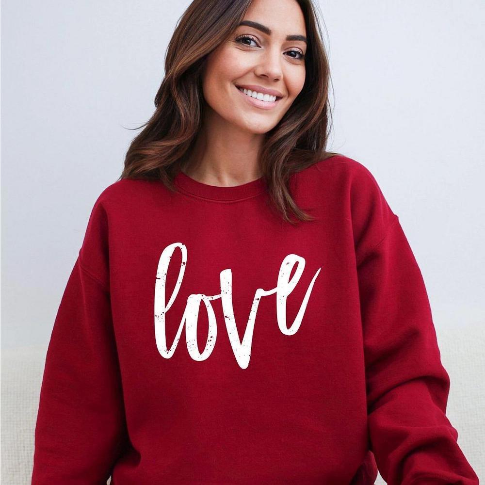 Simply Sage Market Women's Graphic Sweatshirt Love Cursive Product Image