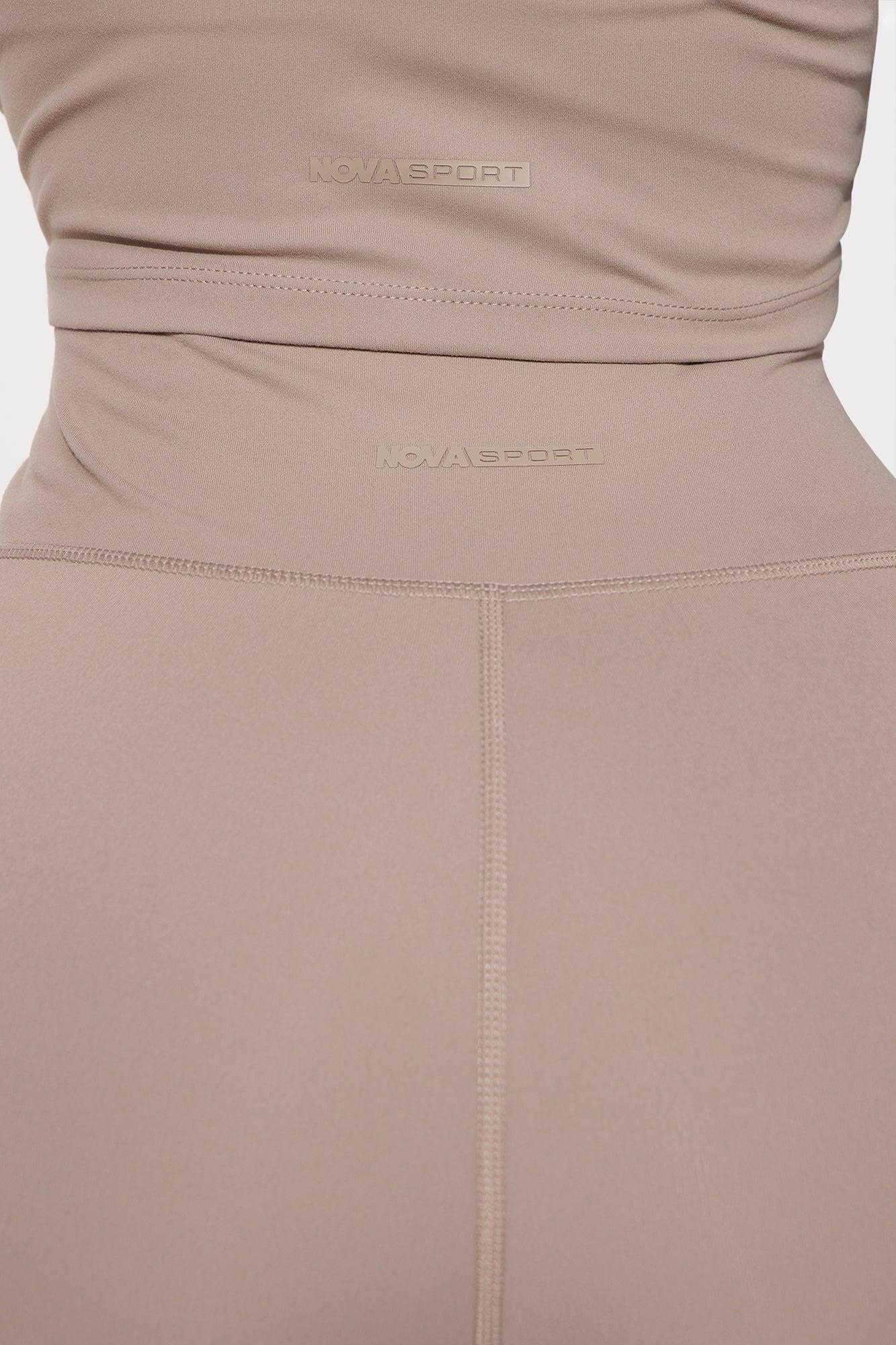 Flexibility Super Soft Capri Active Legging - Taupe Product Image