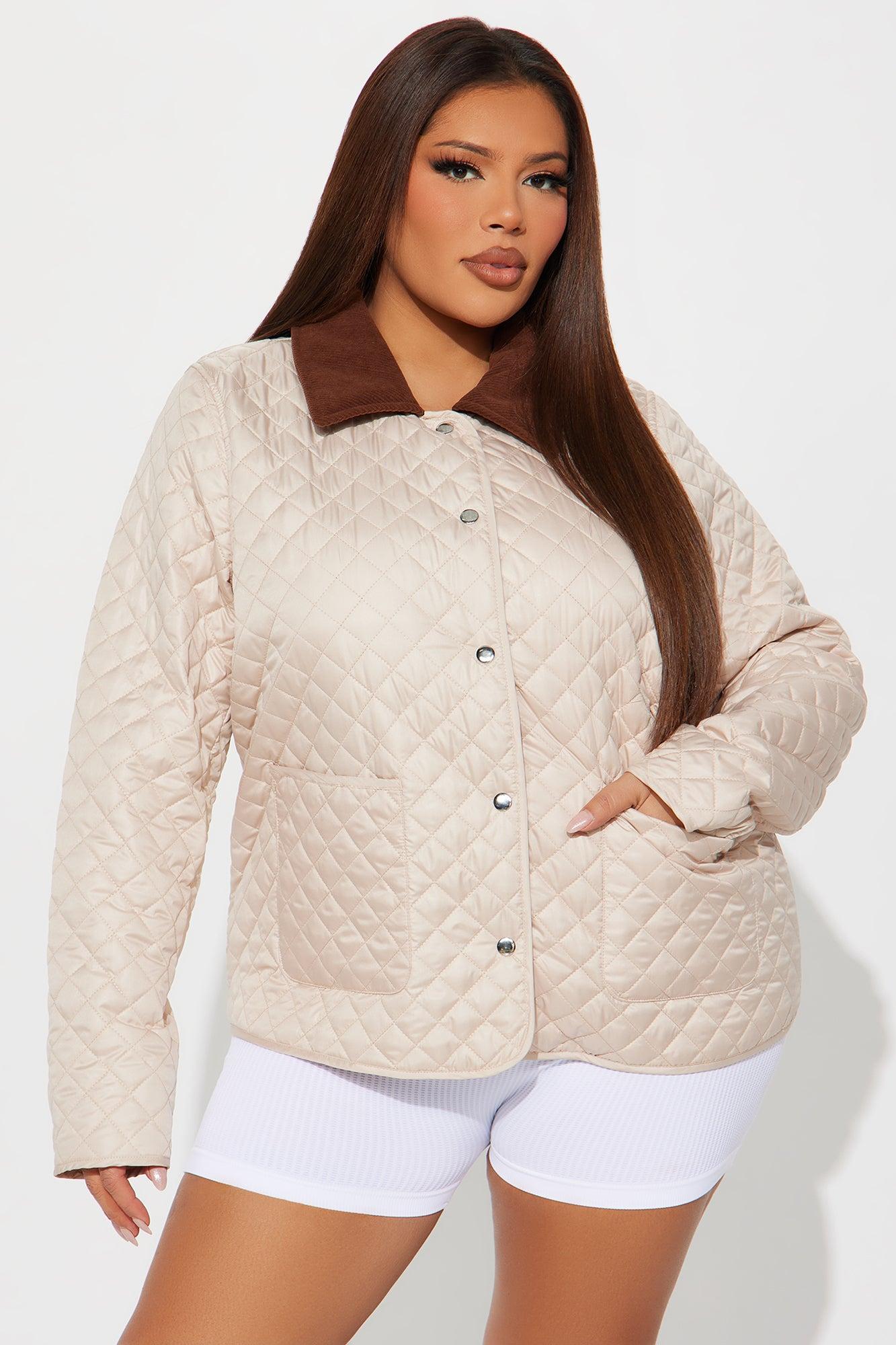 Lissette Quilted Jacket - Khaki Product Image