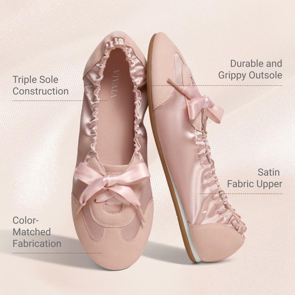 Round-Toe Satin Sneakerina (Yanka) Product Image
