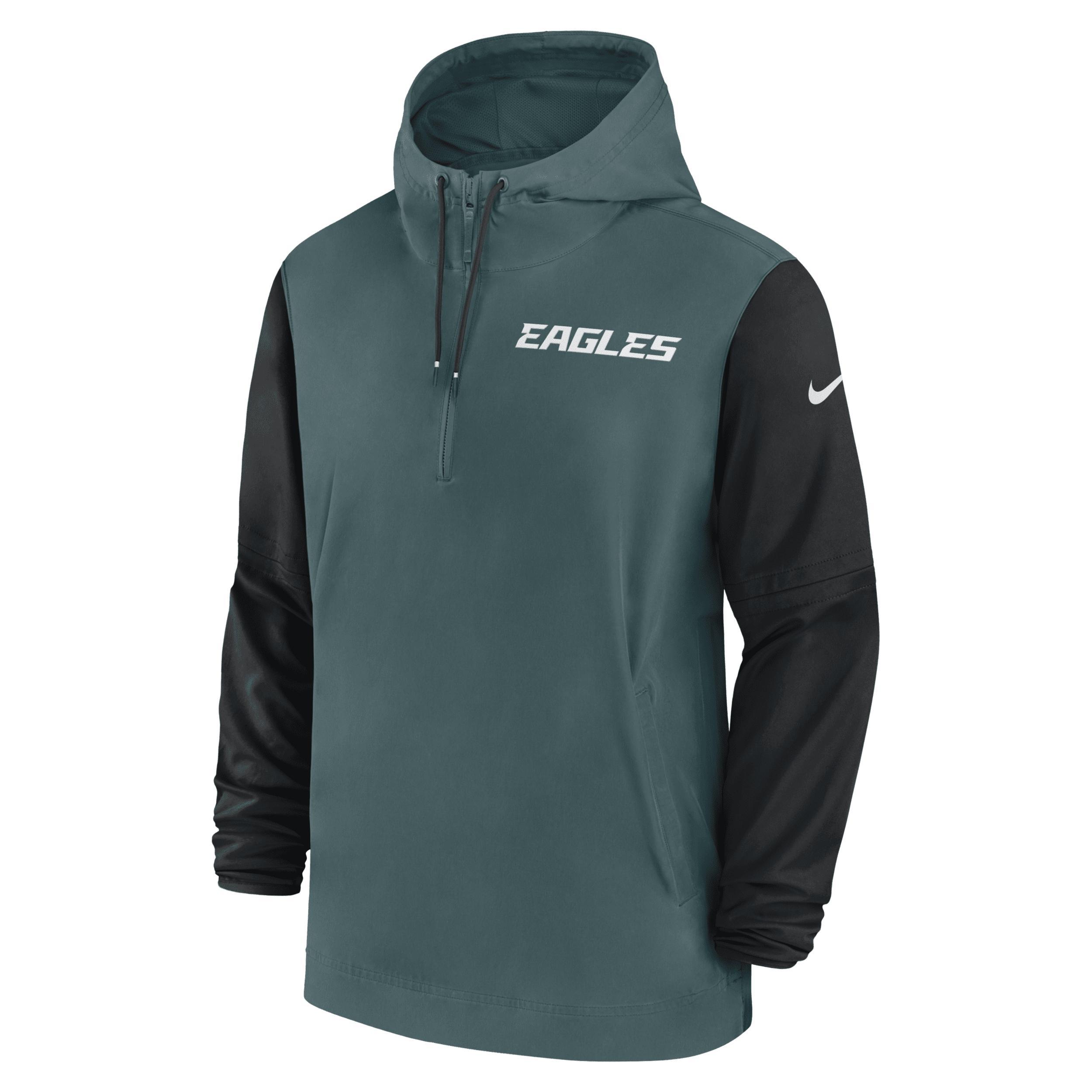 Clemson Tigers Sideline Pre-Game Player Nike Men's College 1/2-Zip Hooded Jacket Product Image