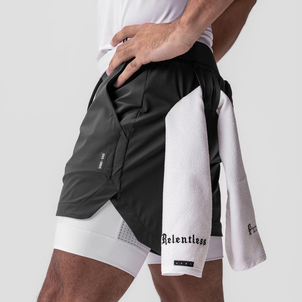 0865. Tetra-Lite® 5" Liner Short - Nightshade "Cyber"/White Product Image