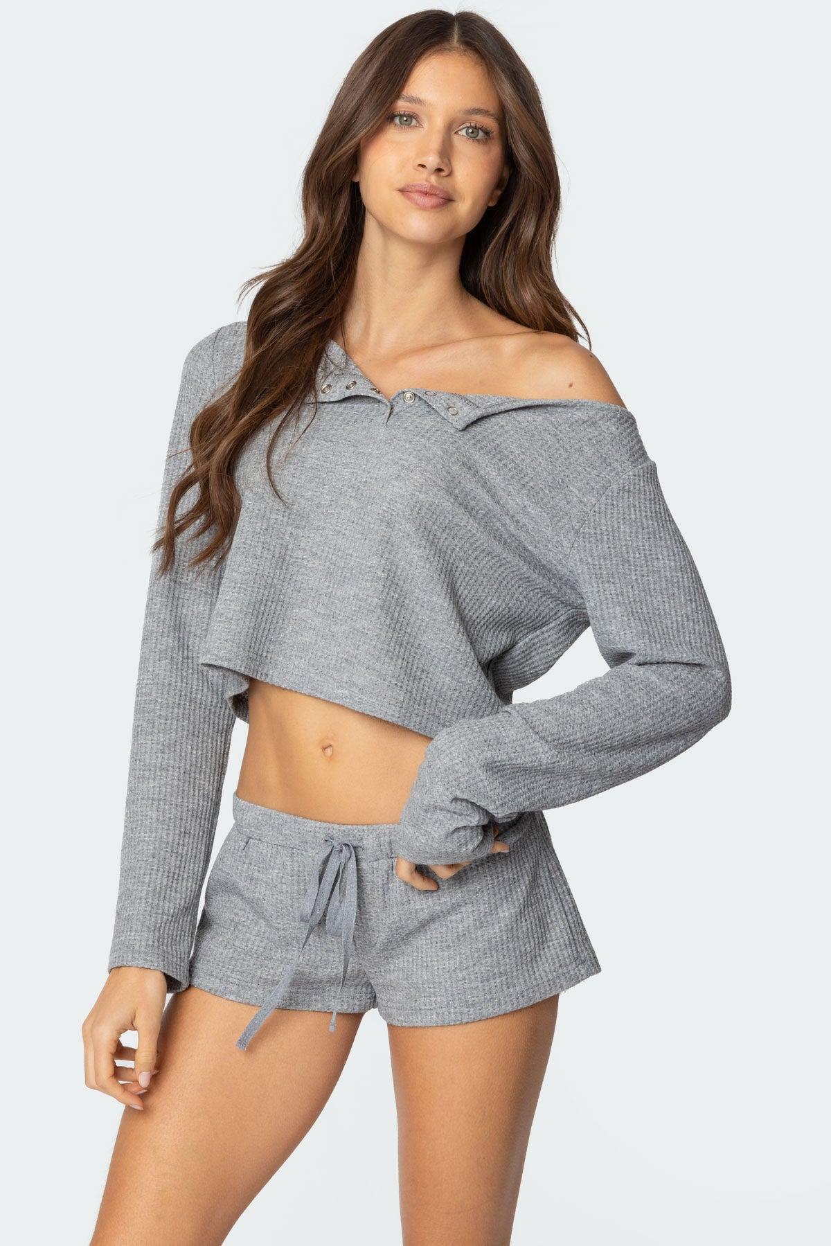 Teddy Waffle Shorts Product Image