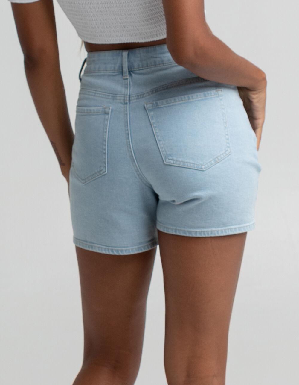 RSQ Womens Pleated Denim Shorts - LIGHT WASH Product Image