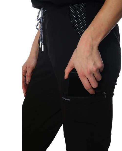 Members Only Reus Open Bottom Scrub Pants For Tall Women in Black at Nordstrom, Size Small Tall Product Image