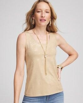 Women's Foiled Microfiber Tank Top Product Image