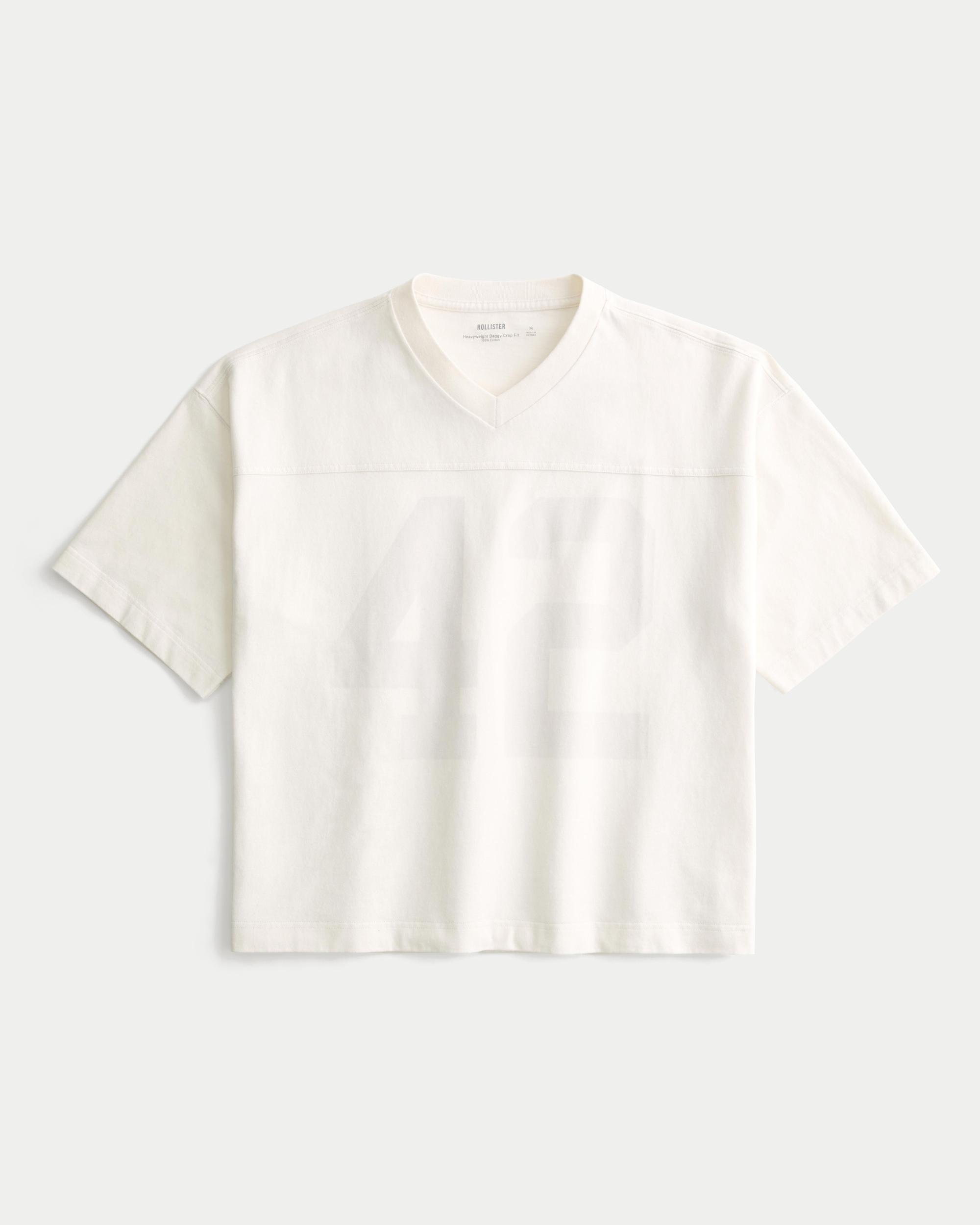 Baggy Heavyweight Crop Football Graphic Tee Product Image