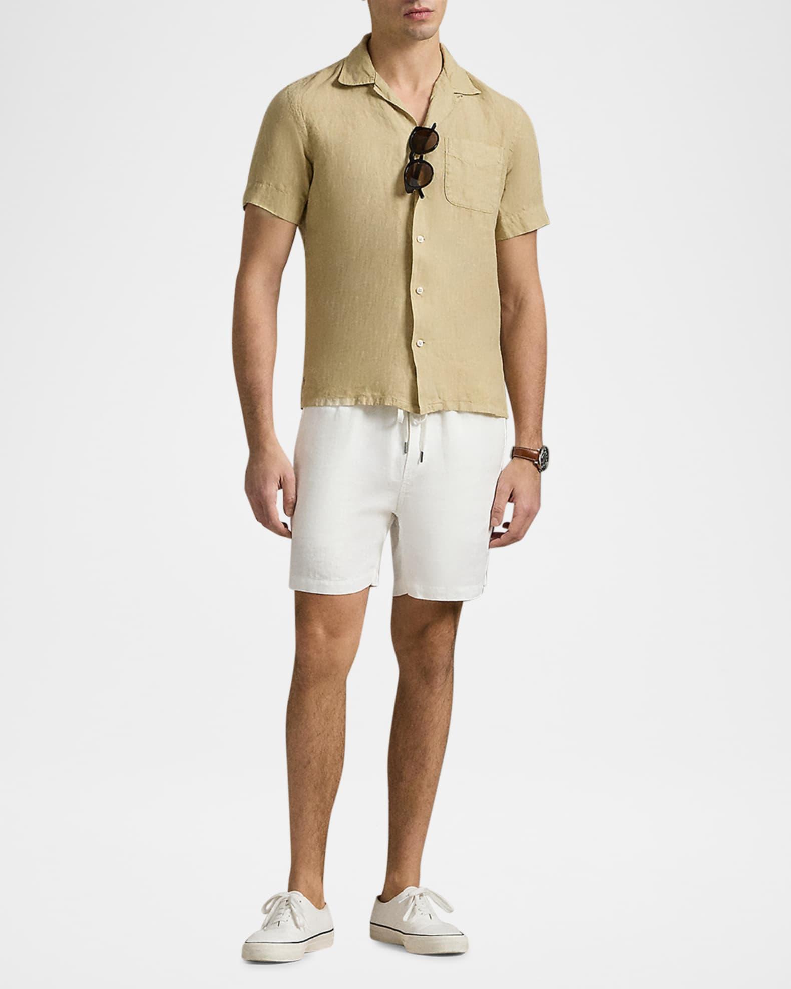 Men's Slub Linen Camp Shirt Product Image