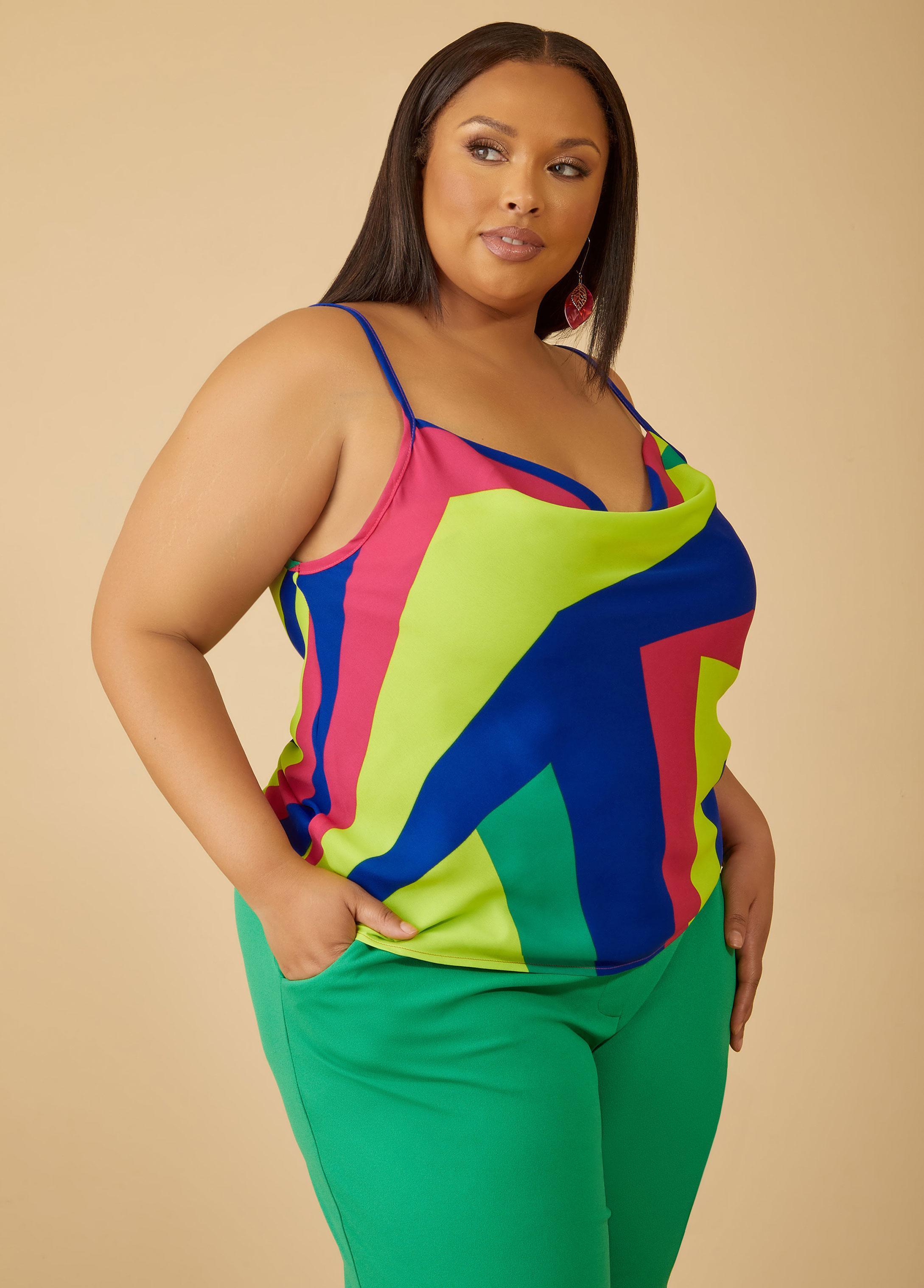 Printed Cowl Neck Cami Product Image