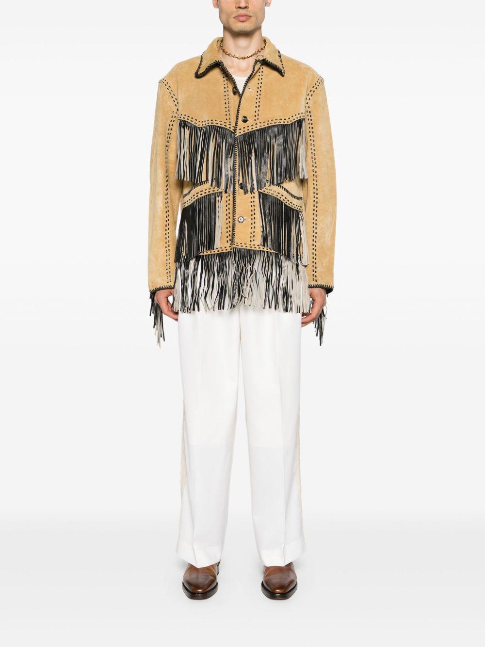 Appalachian fringed suede jacket Product Image