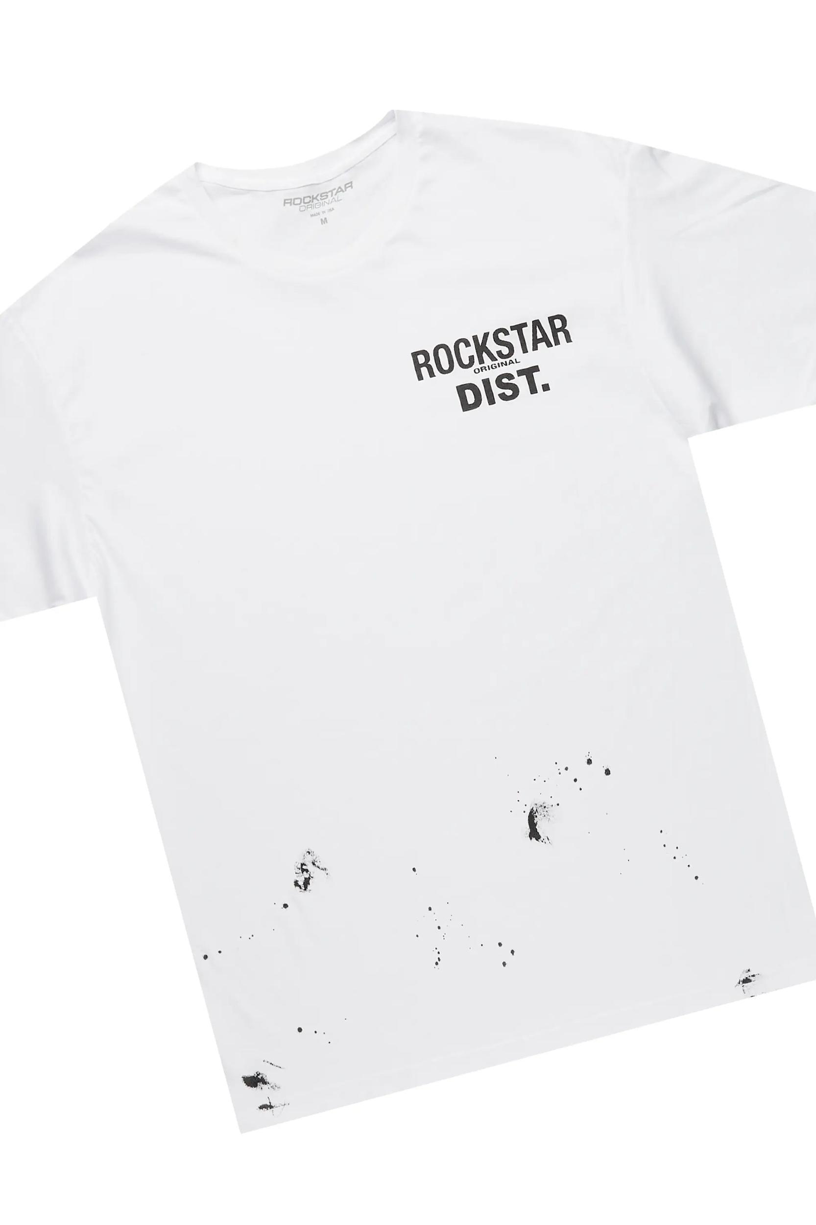 Lezaria White/Grey T-Shirt Short Set Female Product Image