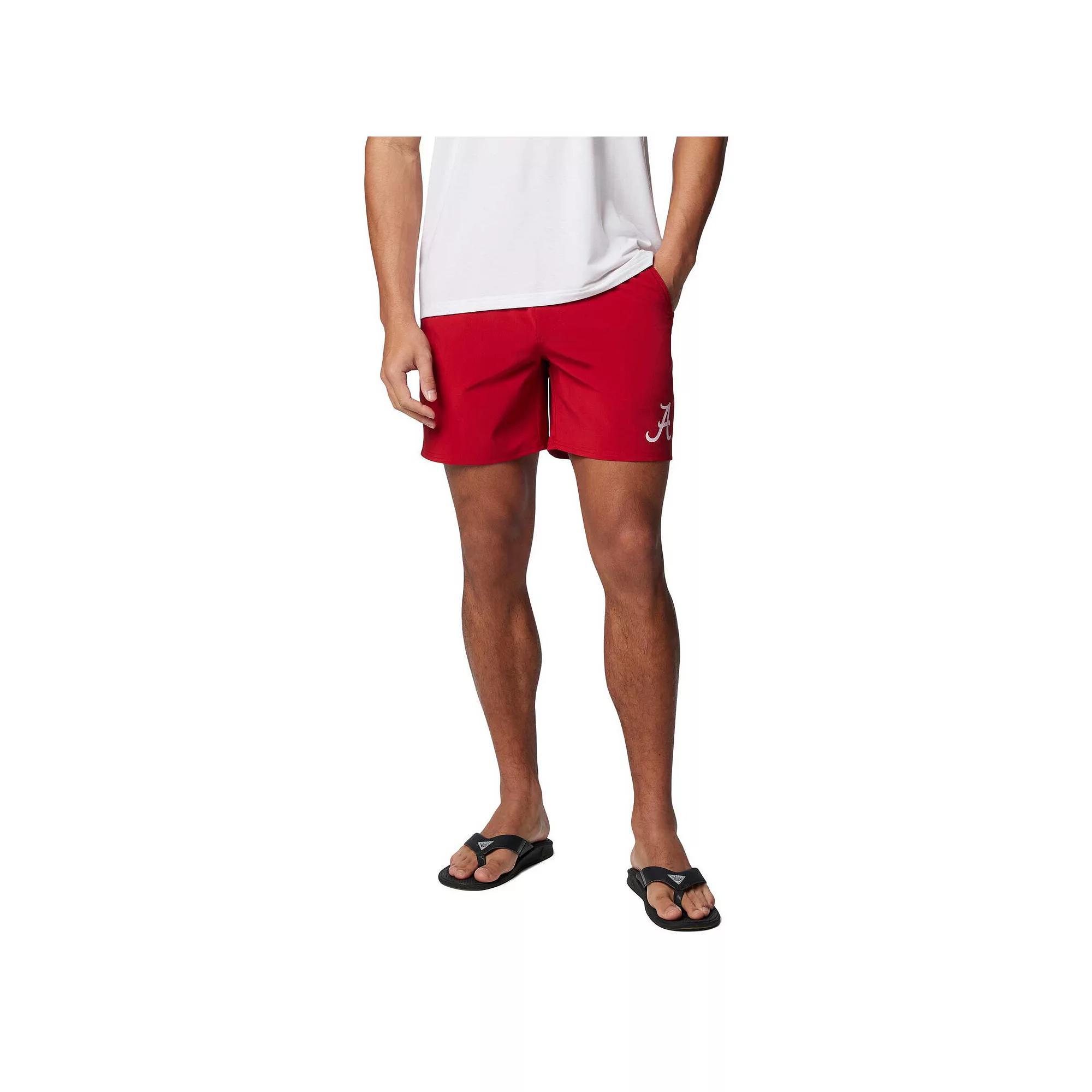 Men's Columbia Crimson Alabama Crimson Tide PFG Terminal Roamer™ Omni-Shade™ Stretch Shorts, Size: Medium, Red Product Image