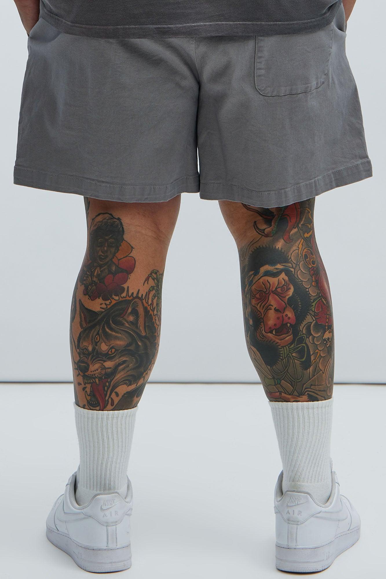 Twill Volley Shorts - Grey Product Image