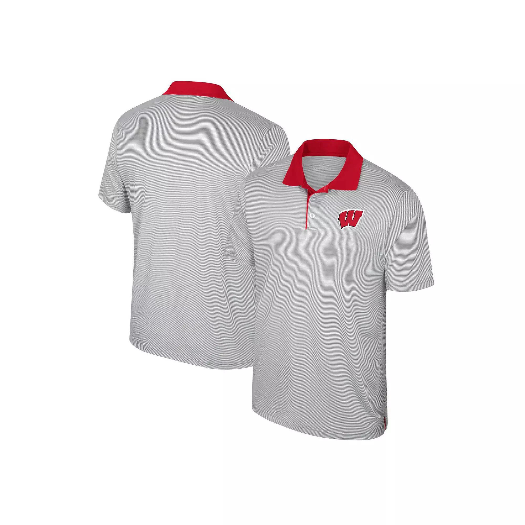 Men's Colosseum Gray TCU Horned Frogs Tuck Striped Polo, Size: XXL, Grey Product Image