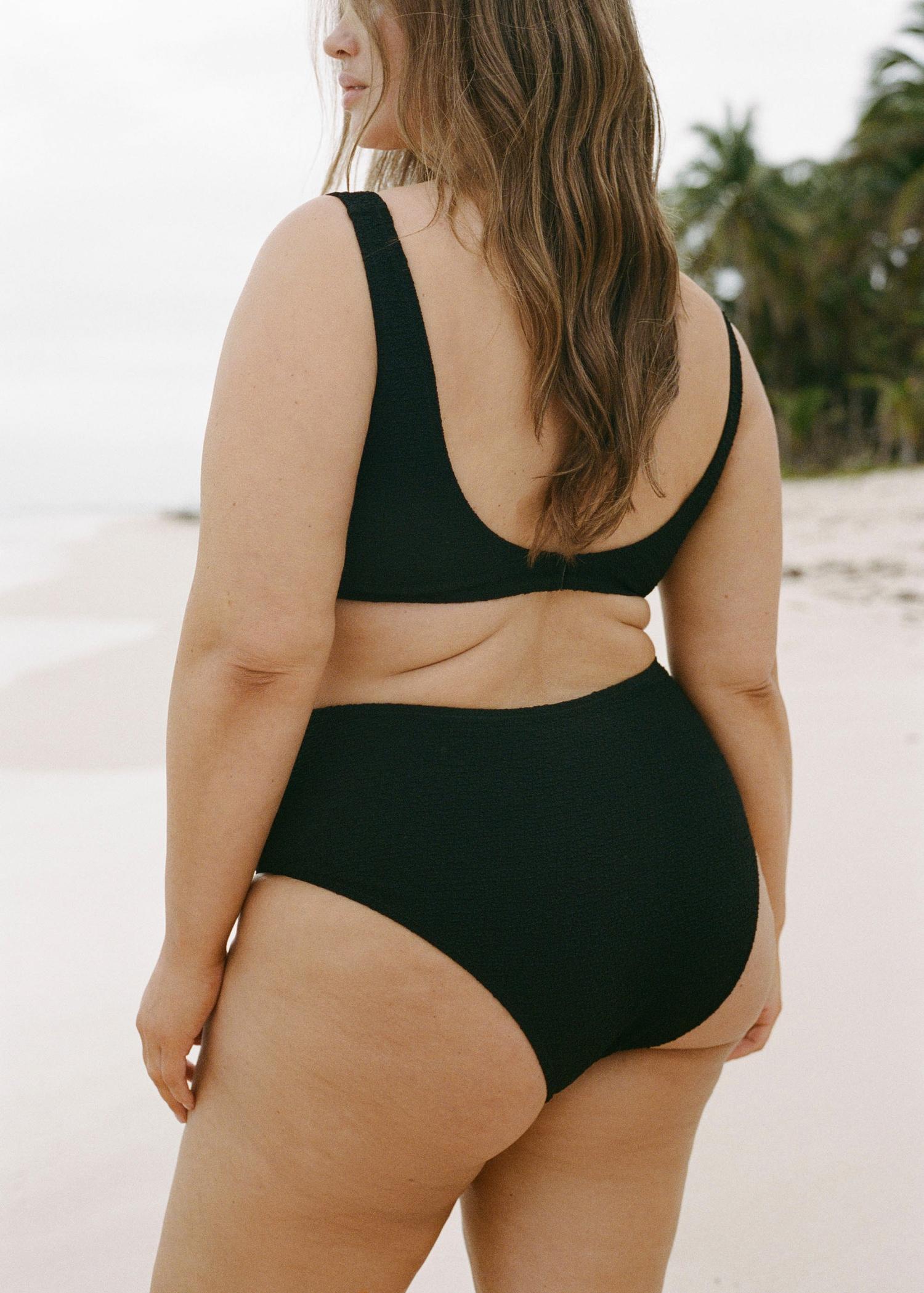 Towel-effect bikini top - Women | MANGO USA Product Image