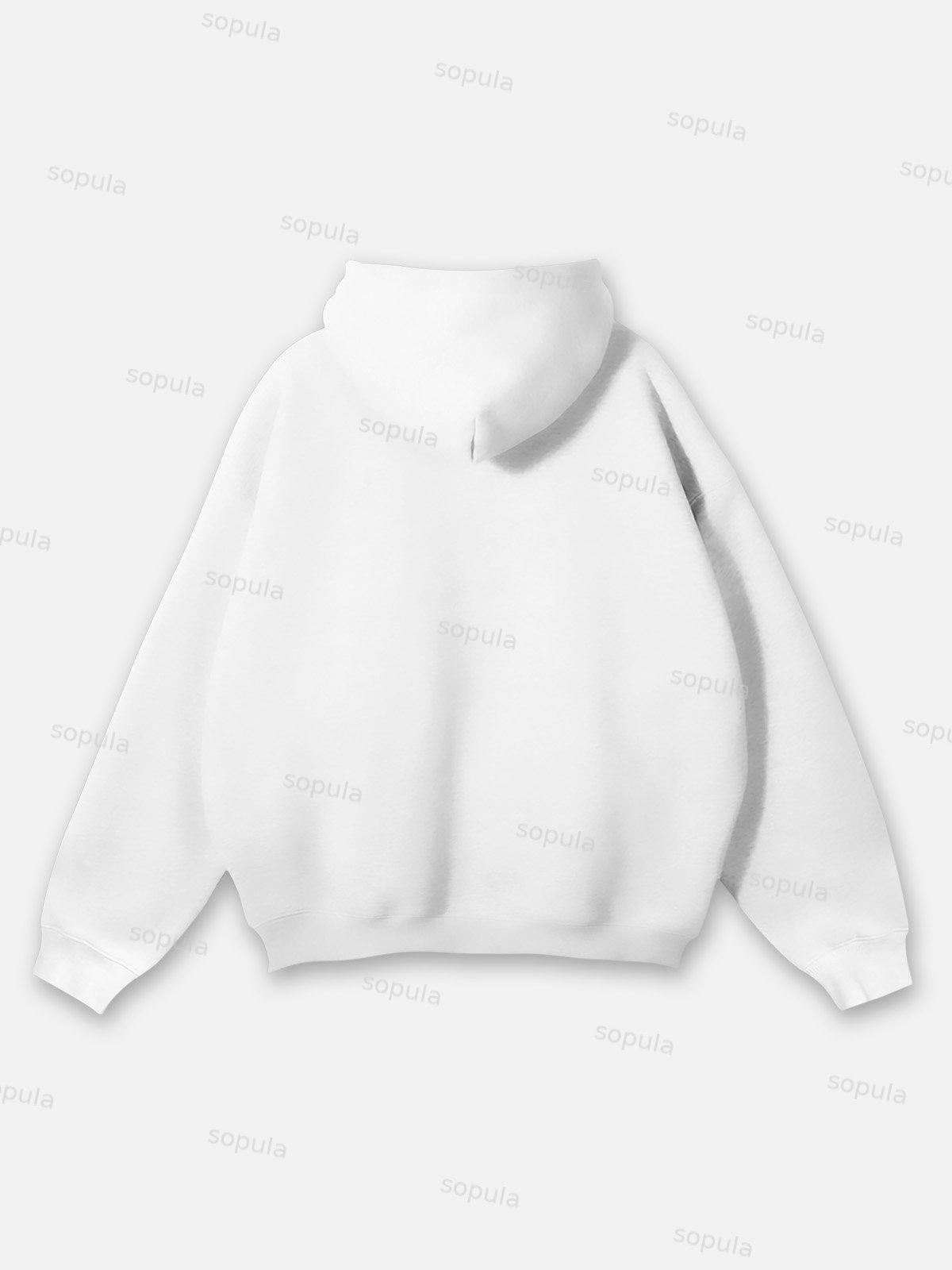 Sopula Don't Care Guy Laughs Retro Graphic Hoodie Product Image
