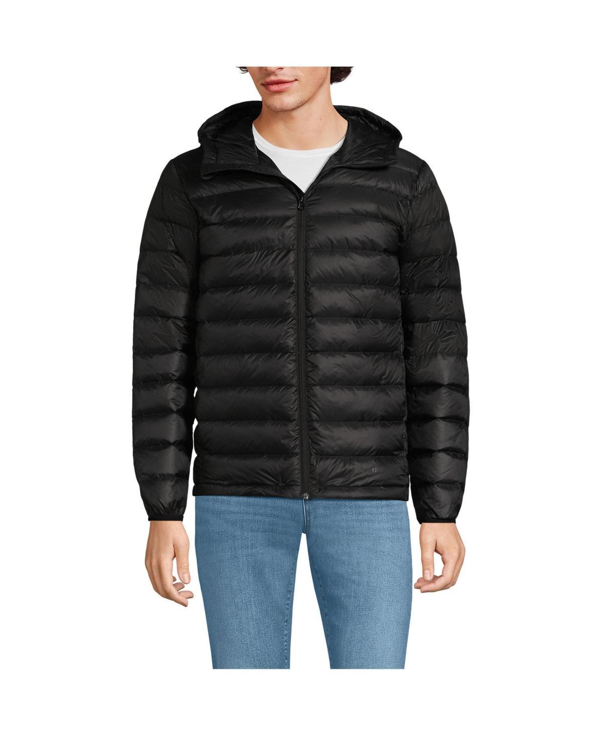 Men's Lands' End Hooded Wanderweight Down Jacket, Size: XXL, Radiant Blue Product Image