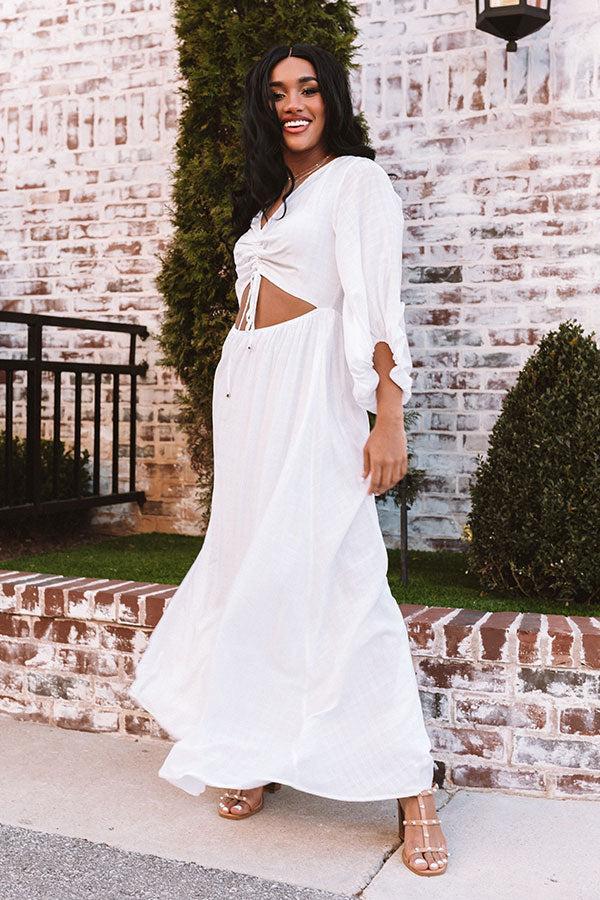 Catalina Kisses Cut Out Maxi In White Product Image