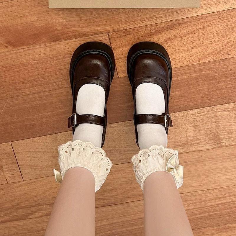 Platform Chunky Heel Mary Jane Pumps Product Image