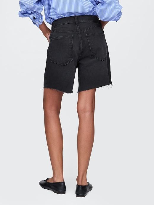 8" Mid Rise '90s Loose Denim Bermuda Shorts Product Image