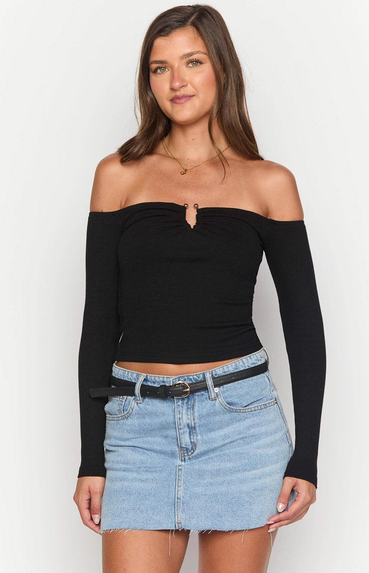Anabel Black Long Sleeve Top Girls Product Image