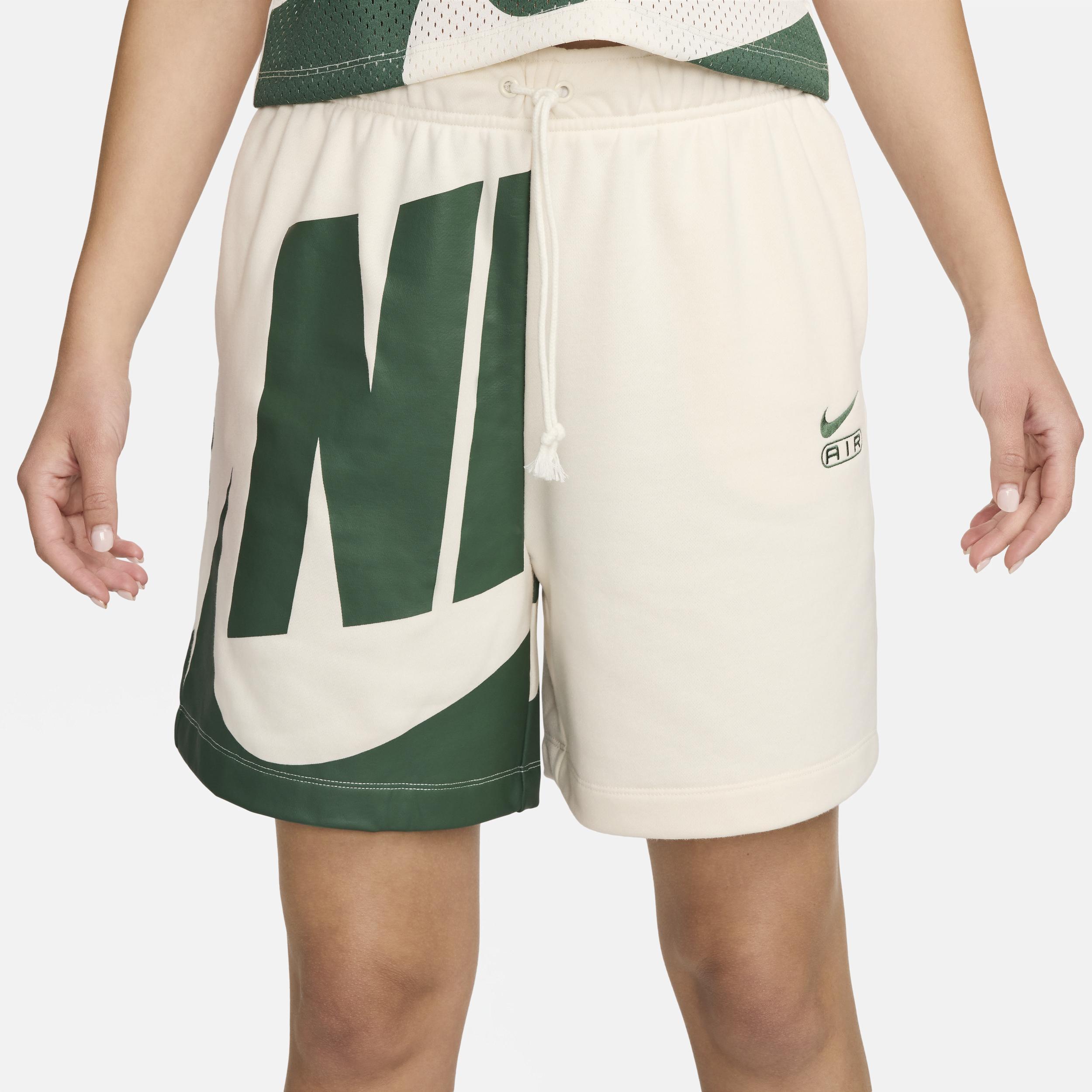 Nike Womens Air Mid-Rise 6 French Terry Fleece Shorts Product Image