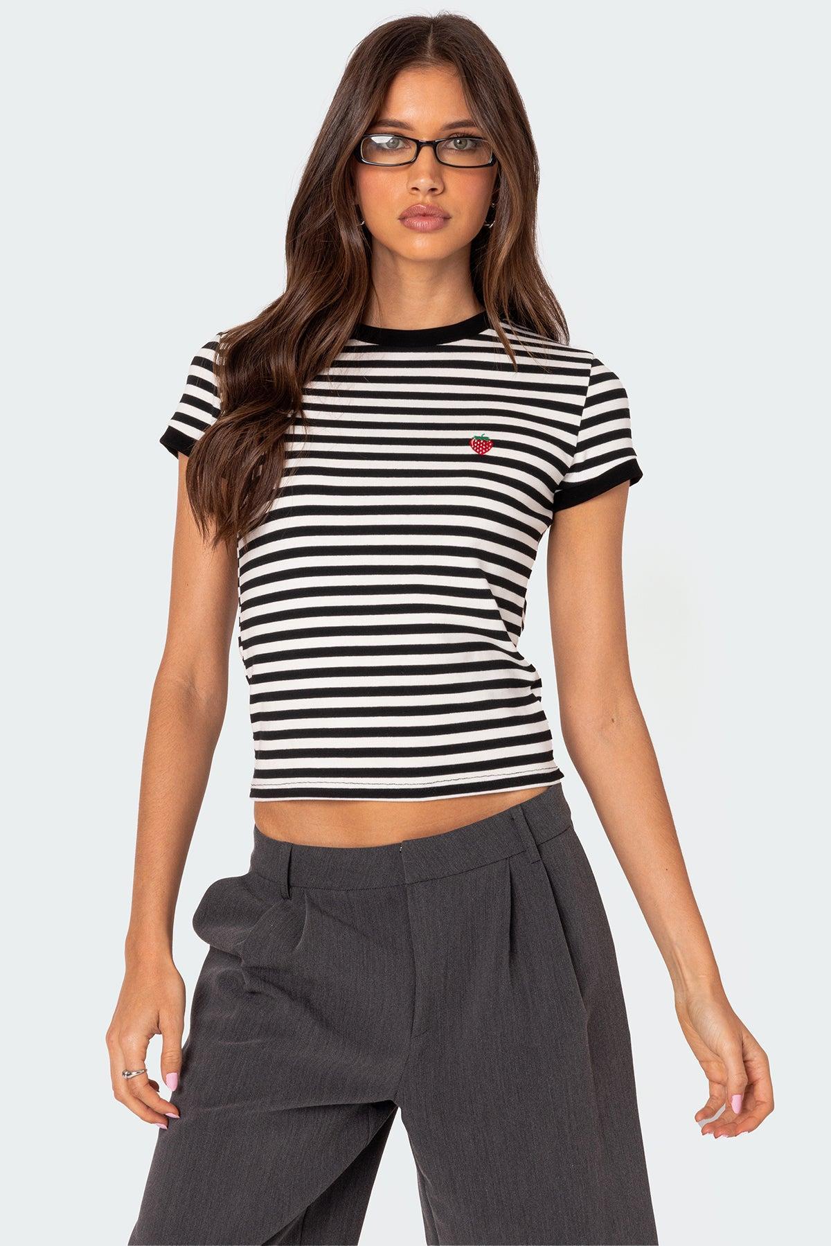 Strawberry Fields Striped T Shirt Product Image