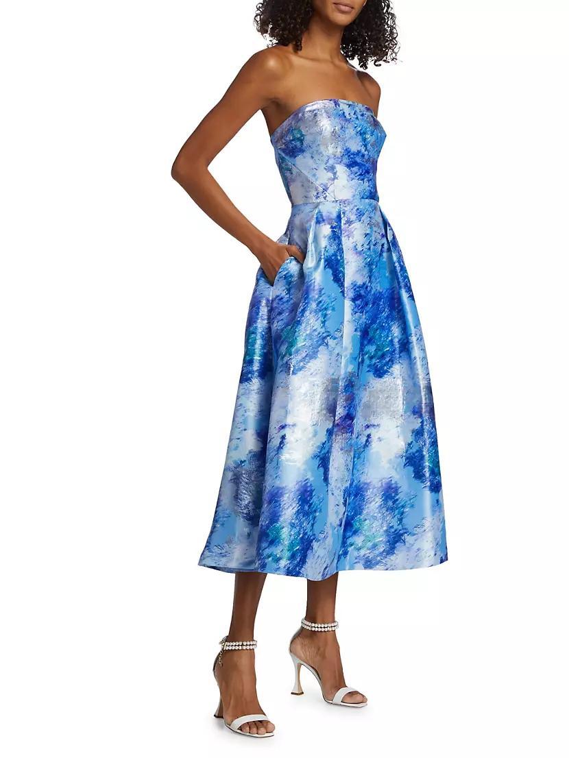 Violet Jacquard Midi-Dress Product Image