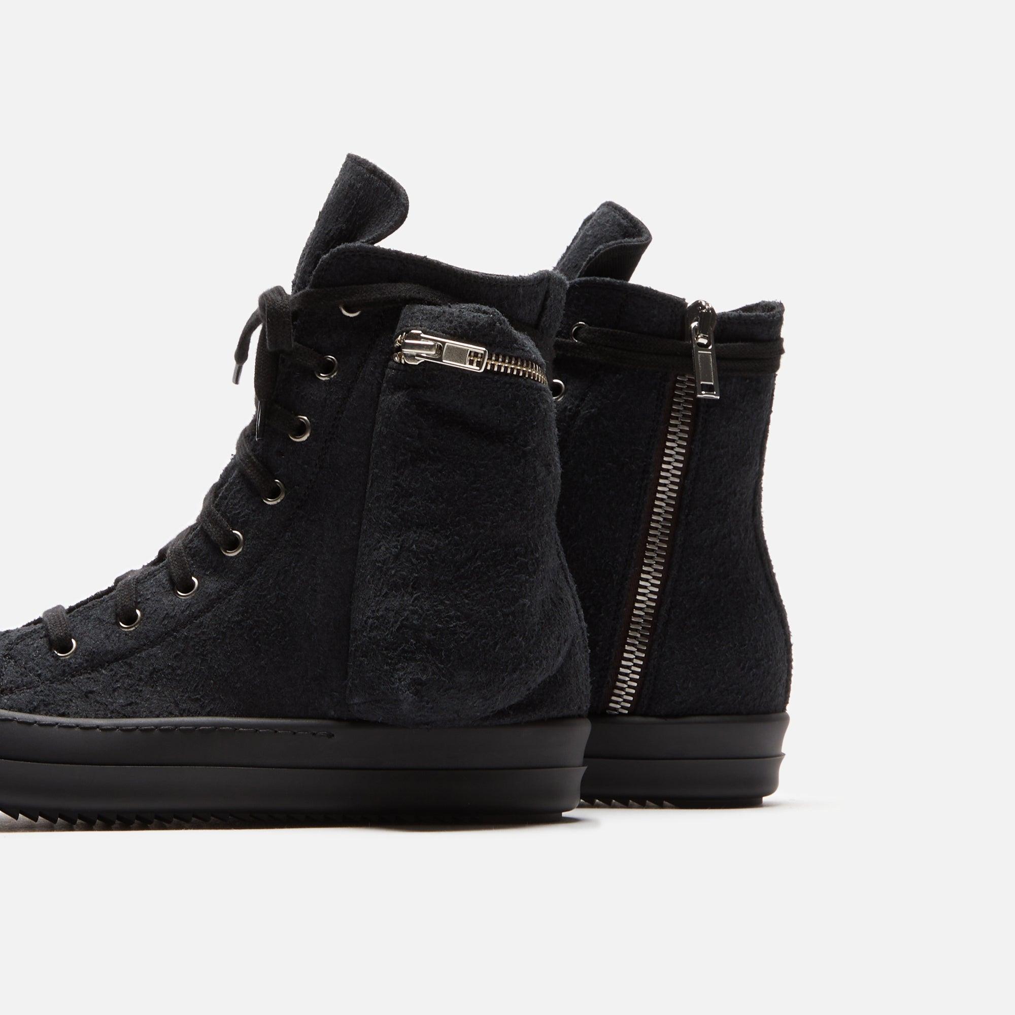 Rick Owens Cargo Sneakers - Black / Scarpe Shaggy Cotton Male Product Image