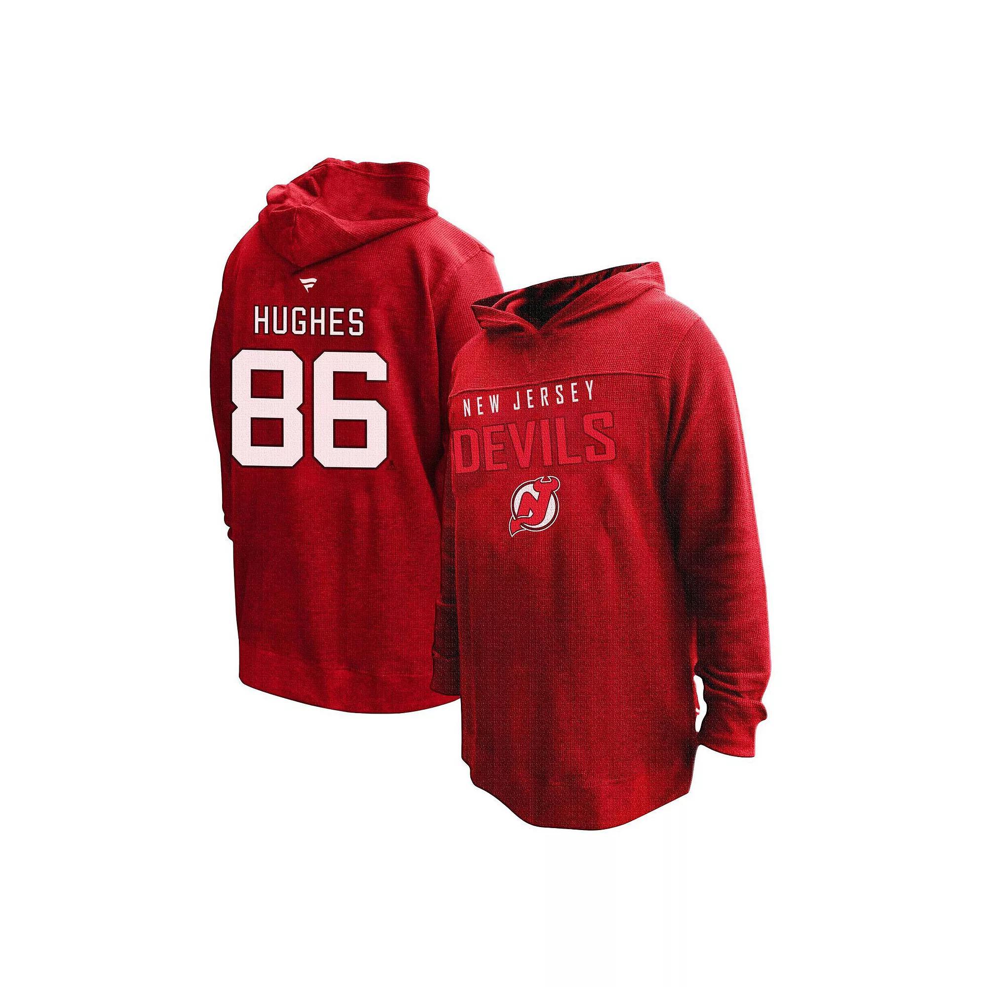 Women's Profile Jack Hughes Red New Jersey Devils Plus Size Name & Number Thermal Pullover Hoodie, Size: 2XL, Nhl Red Product Image