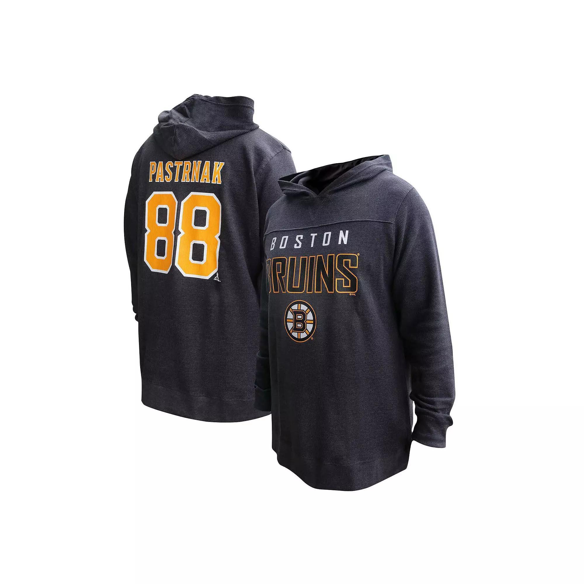 Women's Profile David Pastrnak Black Boston Bruins Plus Size Name & Number Thermal Pullover Hoodie, Size: 3XL Product Image