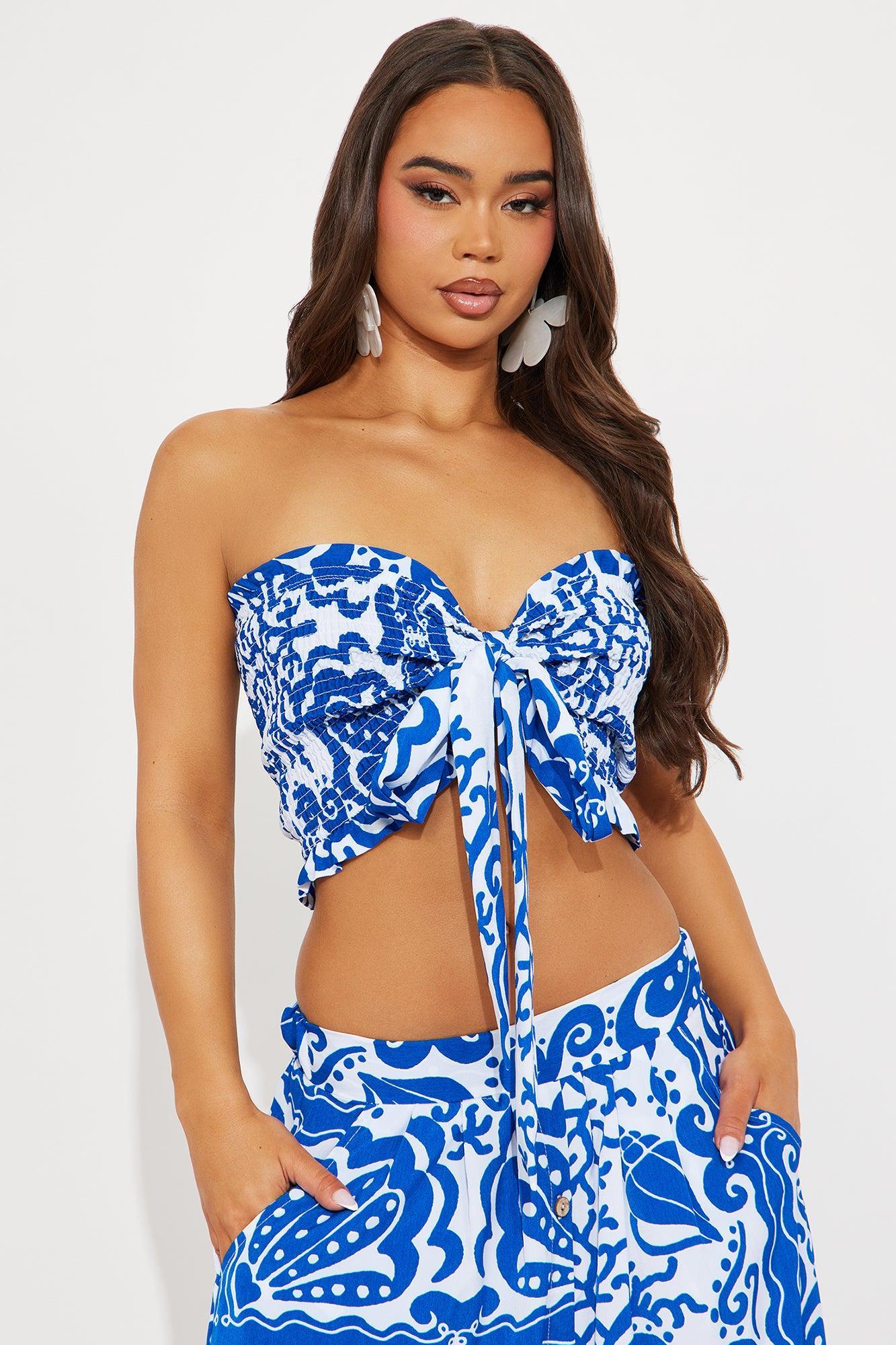 My Own Walkway Maxi Skirt Set - Blue/combo Product Image