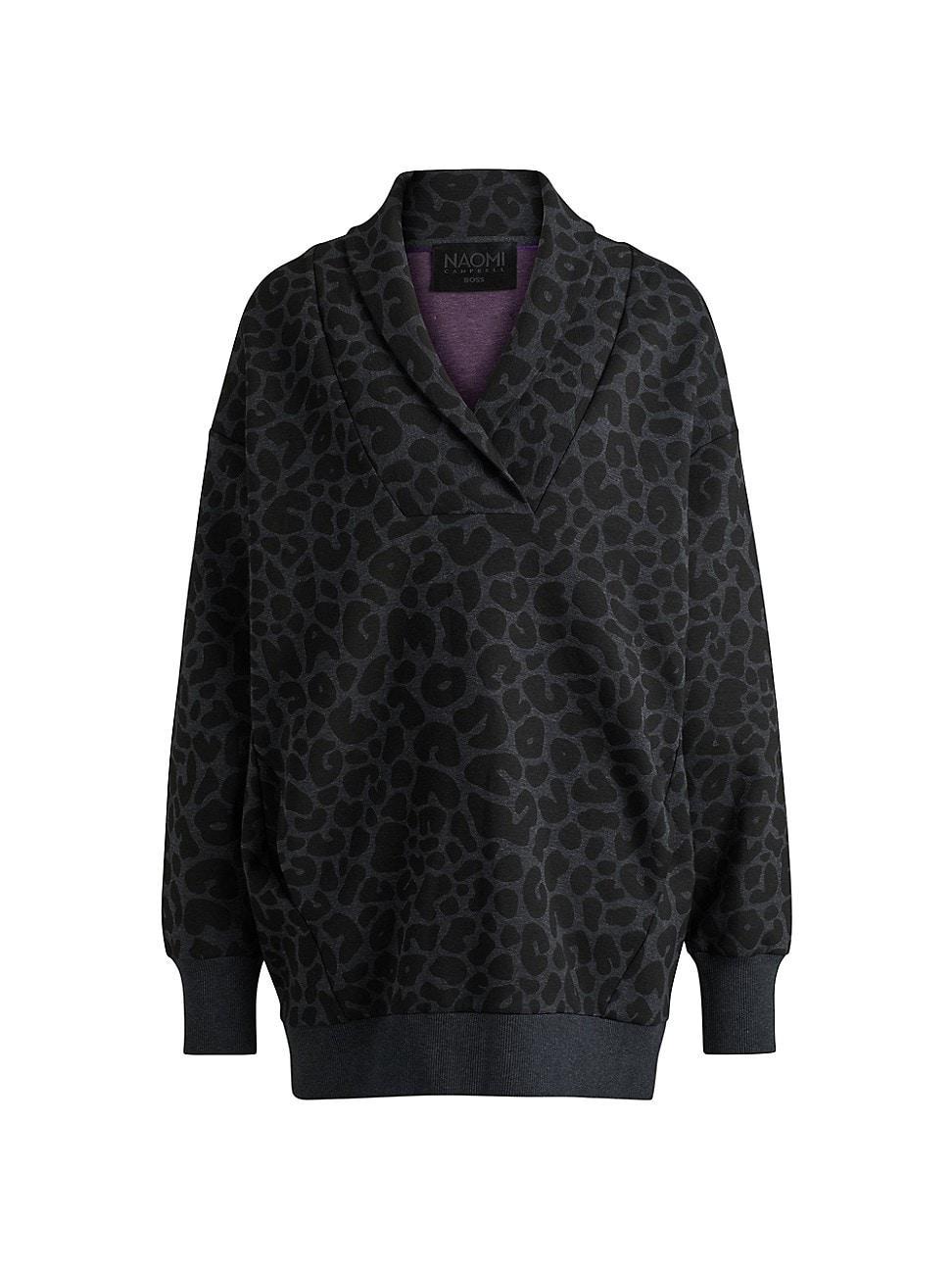 Womens Naomi x Boss Animal-Print Sweatshirt with Energear Product Image