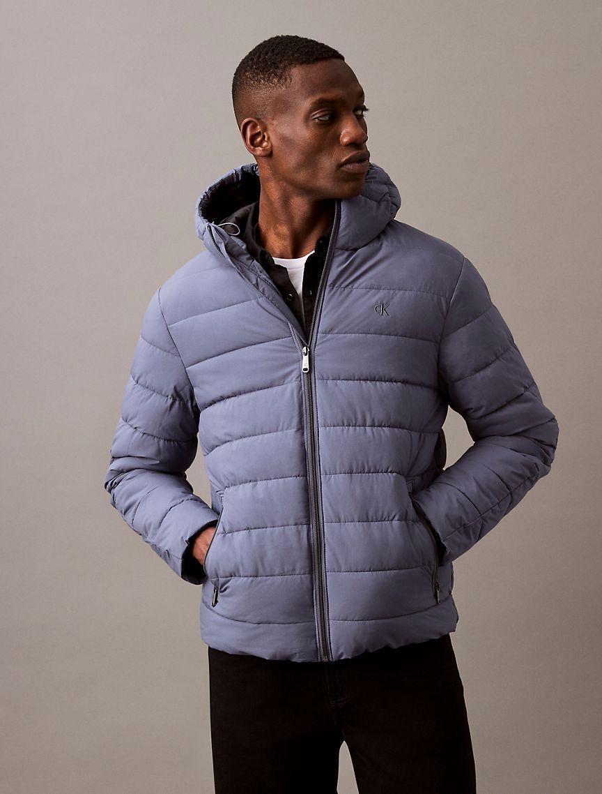 Calvin Klein Men's Midweight Packable Coat - Blue - S Product Image