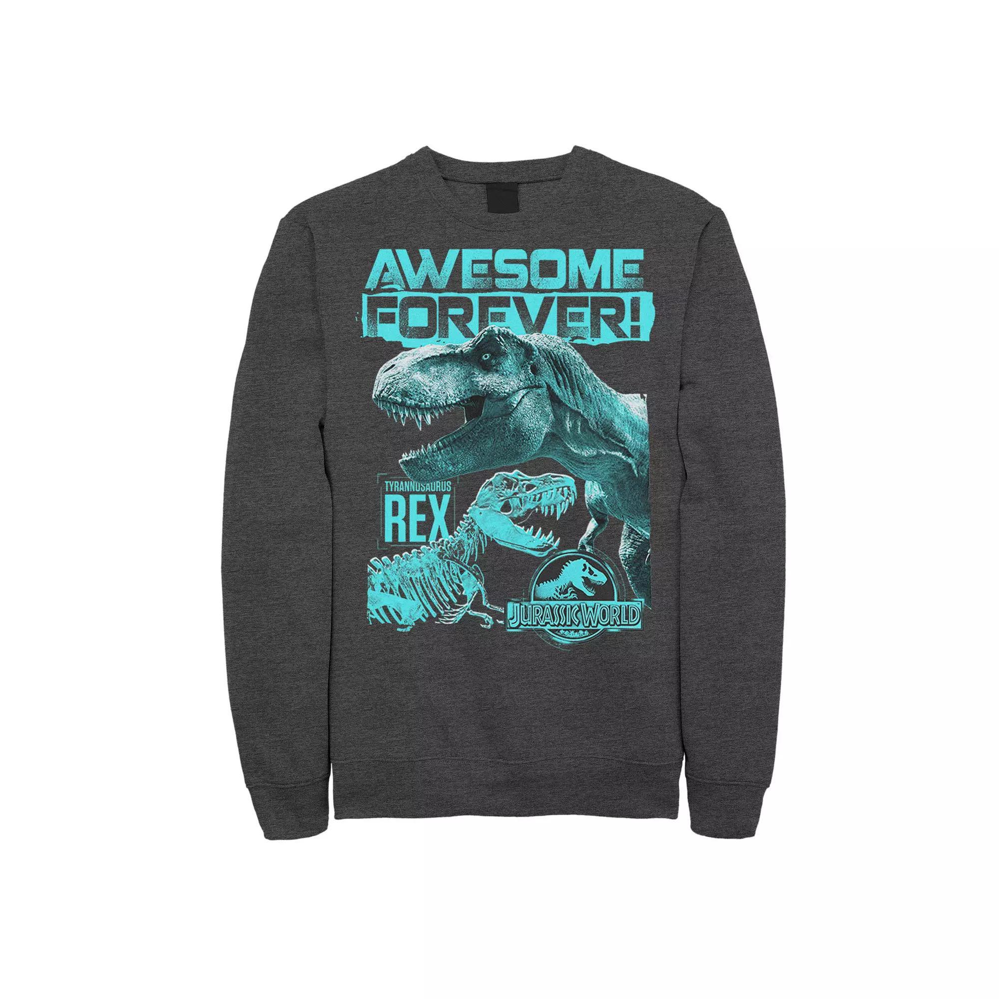 Men's Jurassic World Two T-Rex Awesome Forever Sweatshirt, Size: 3XL, Black Product Image