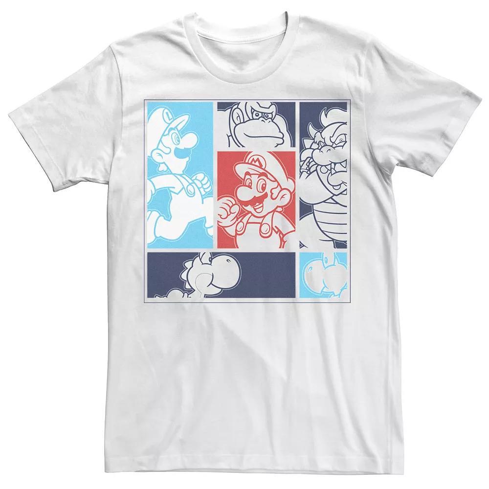 Men's Nintendo Super Mario Group Shot Graphic Tee, Size: Medium, White Product Image