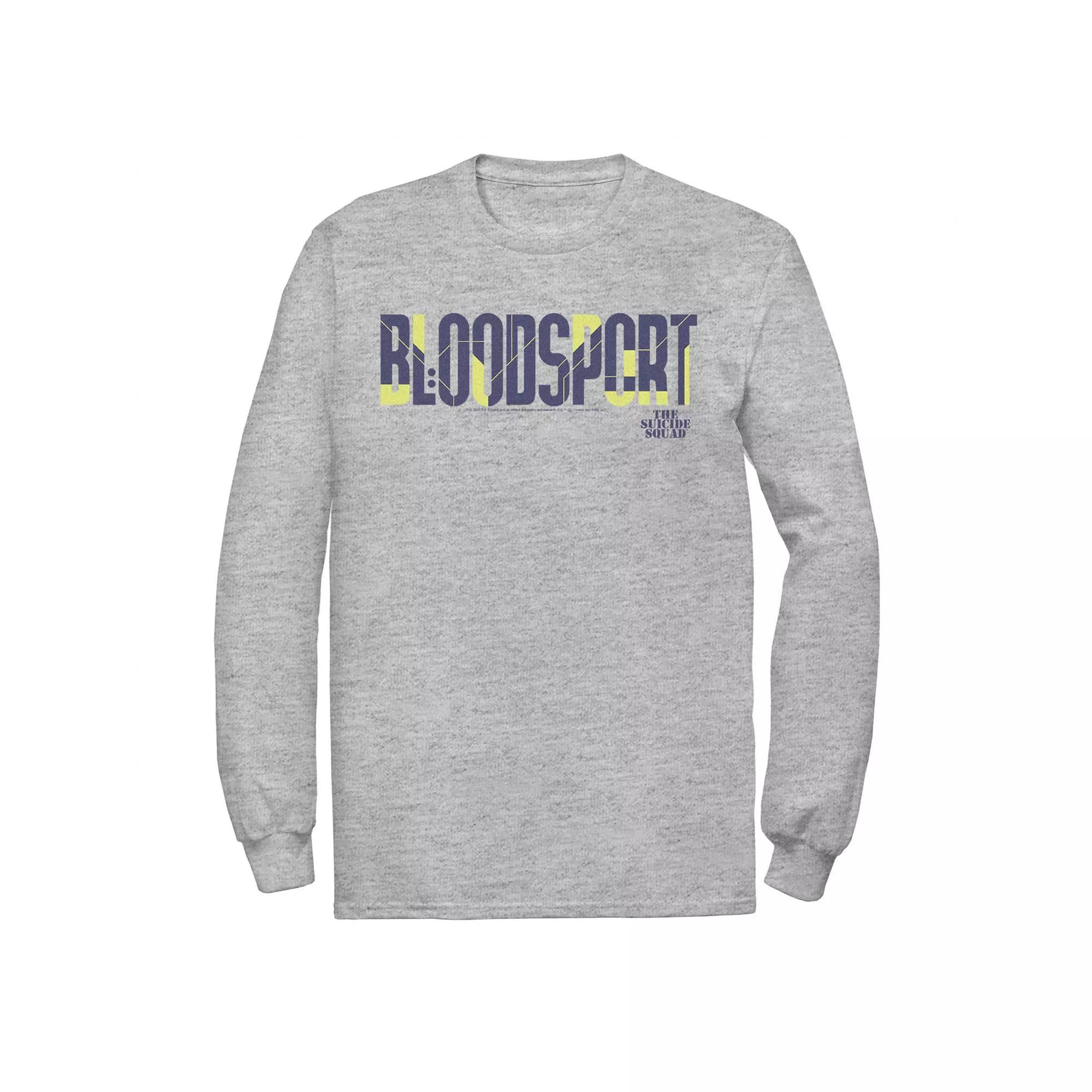 Men's The Suicide Squad Tall Bloodsport Logo Tee, Size: Large, Athletic Grey Product Image