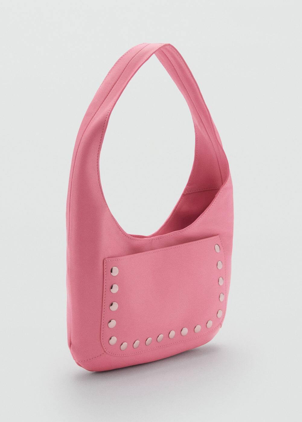 Stud leather bag - Women | MANGO USA Product Image