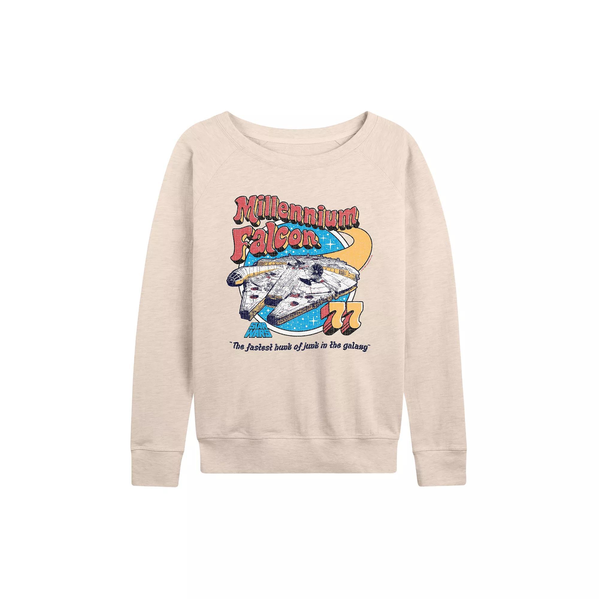 Womens Star Wars Millennium Falcon French Terry Long Sleeve Tee Product Image