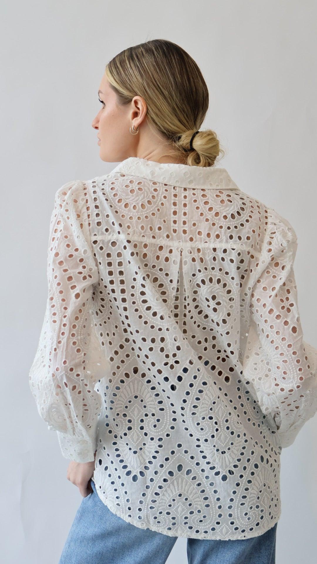 Eyelet Lace Blouse Product Image