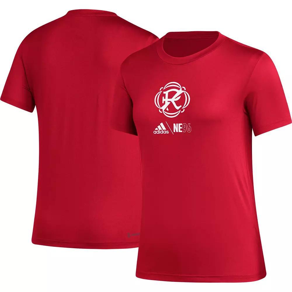 Womens adidas Red New England Revolution AEROREADY Club Icon T-Shirt Product Image