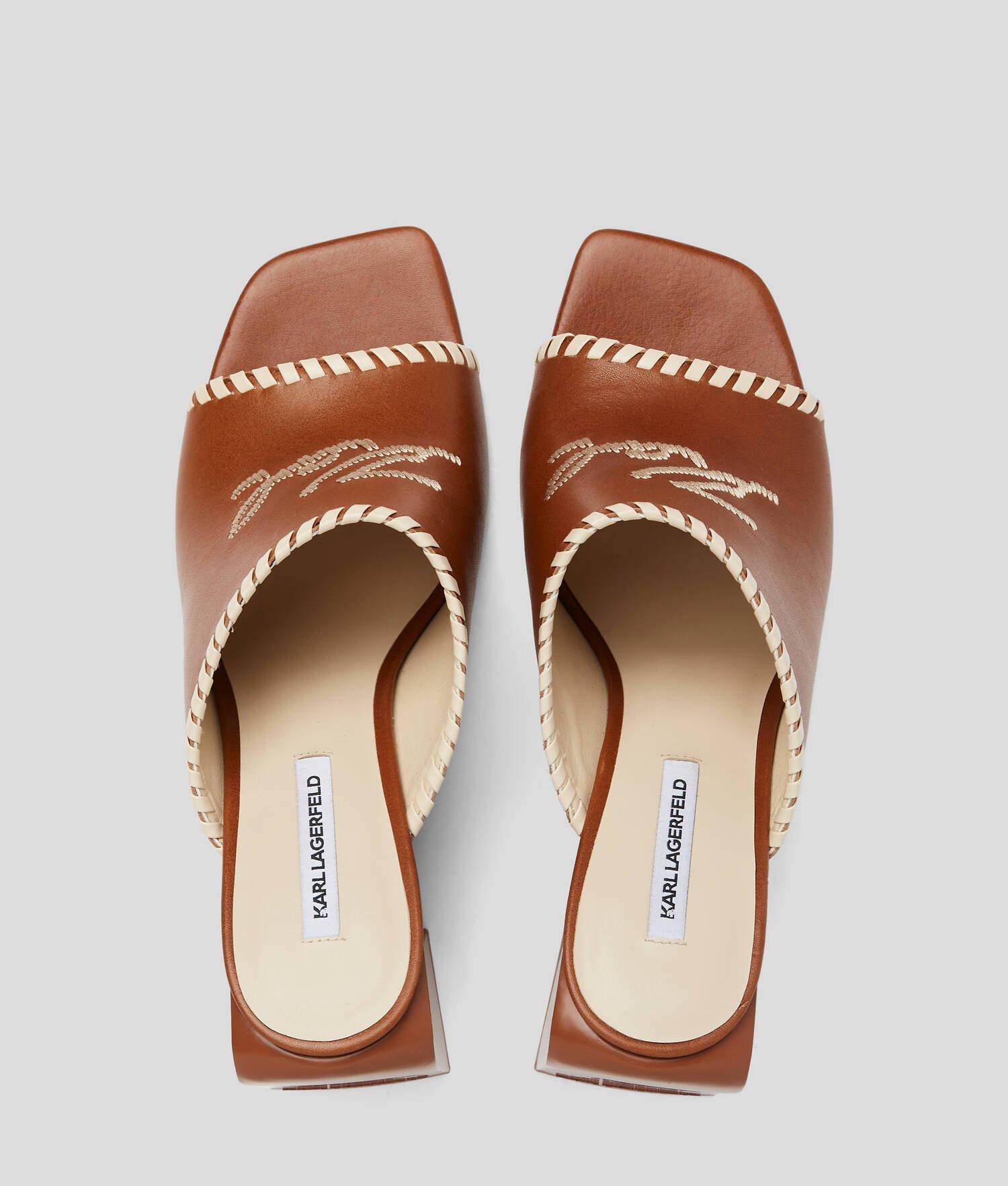 KARL SIGNATURE ASTRA NOVA HEELED SANDALS Product Image