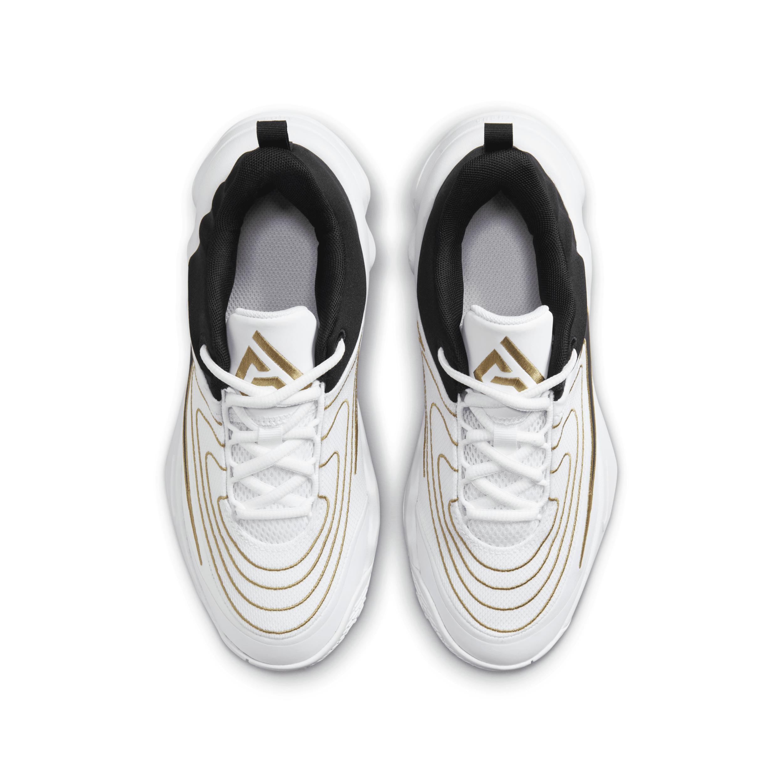 Nike Giannis Immortality 4 Kids Basketball Shoes, Boy's, Size: 2, Grey Gold Product Image