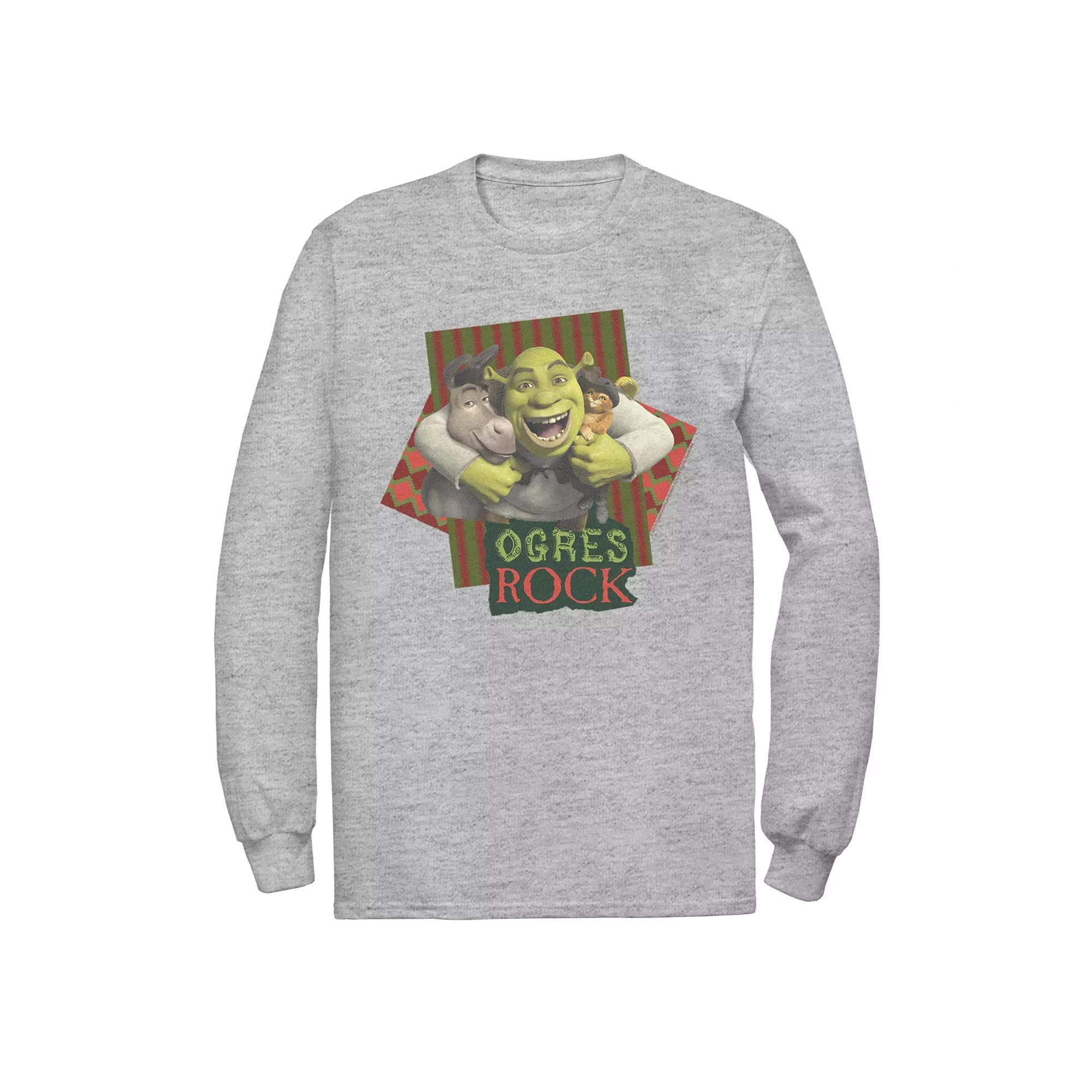 Men's Shrek The Third Ogres Rock Best Friends Group Tee, Size: Large, Athletic Grey Product Image